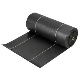 Costway - 4 x 250FT Weed Barrier Landscape Fabric 4.6 OZ Heavy Duty Woven Gardening Mat - Black