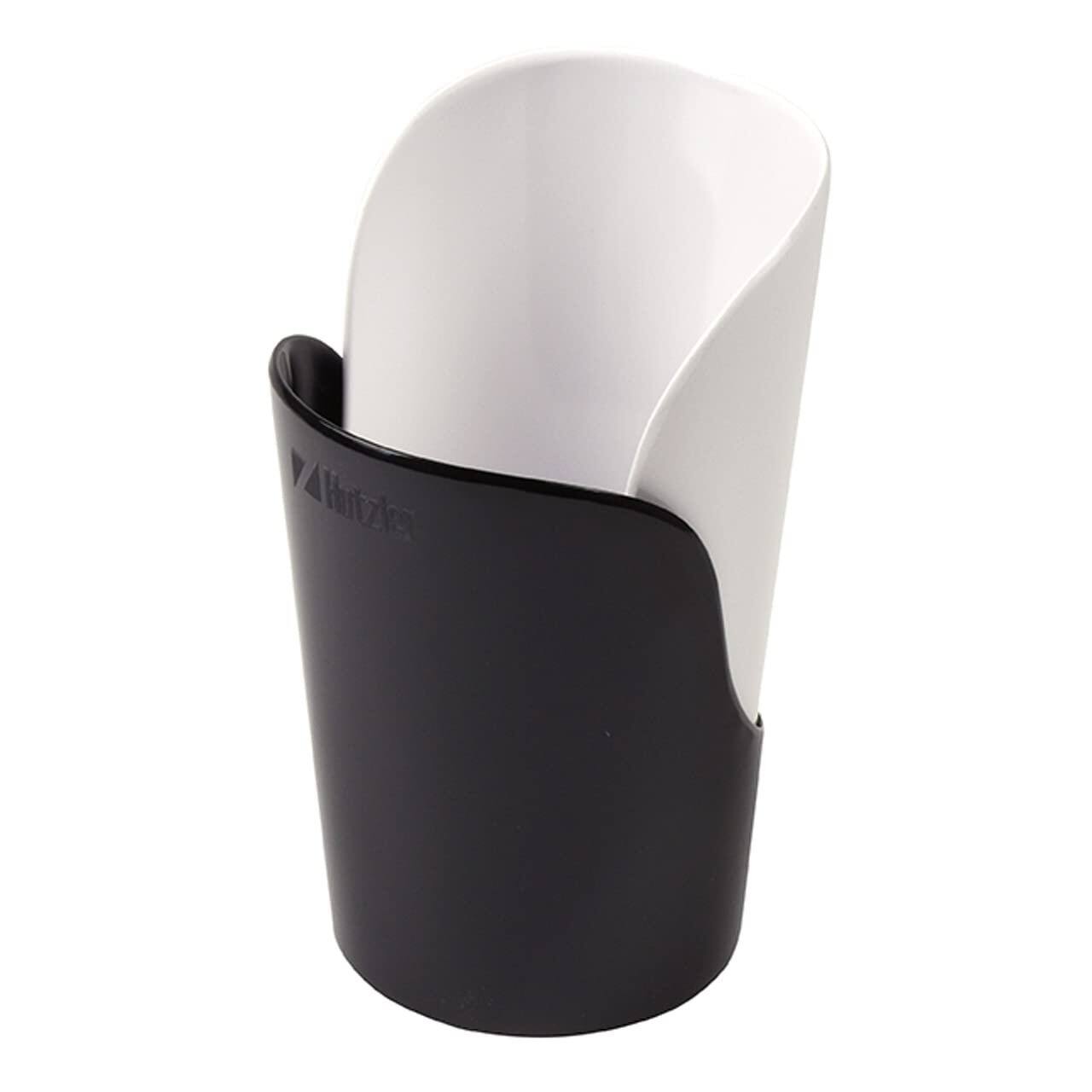 Back. Hutzler - 6-piece Melamine Cooking Utensils Set and Storage Crock - Black - Black.