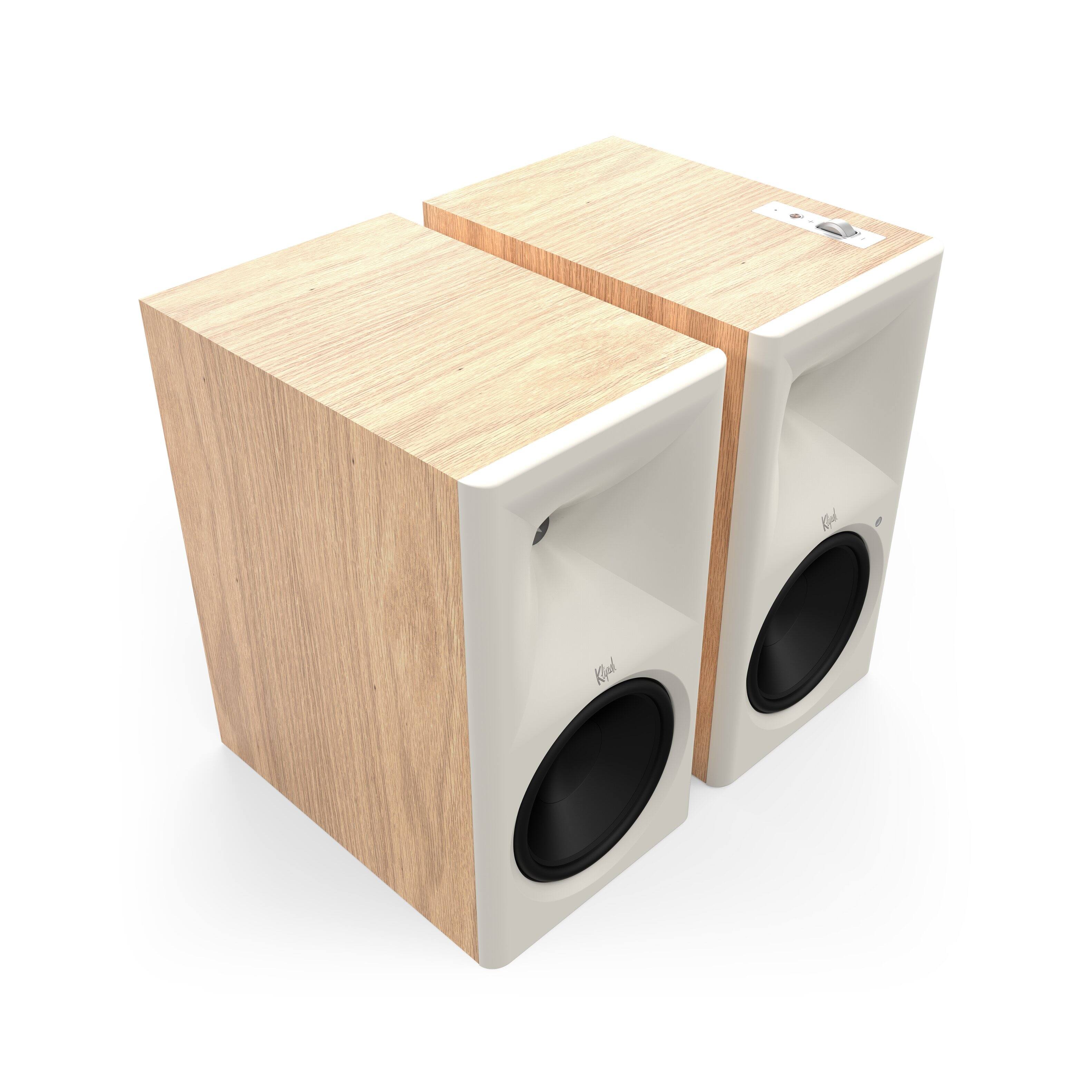 Alt View 2. Klipsch - The Nines II Powered  Bookshelf Speakers (Pair) - Red Oak.