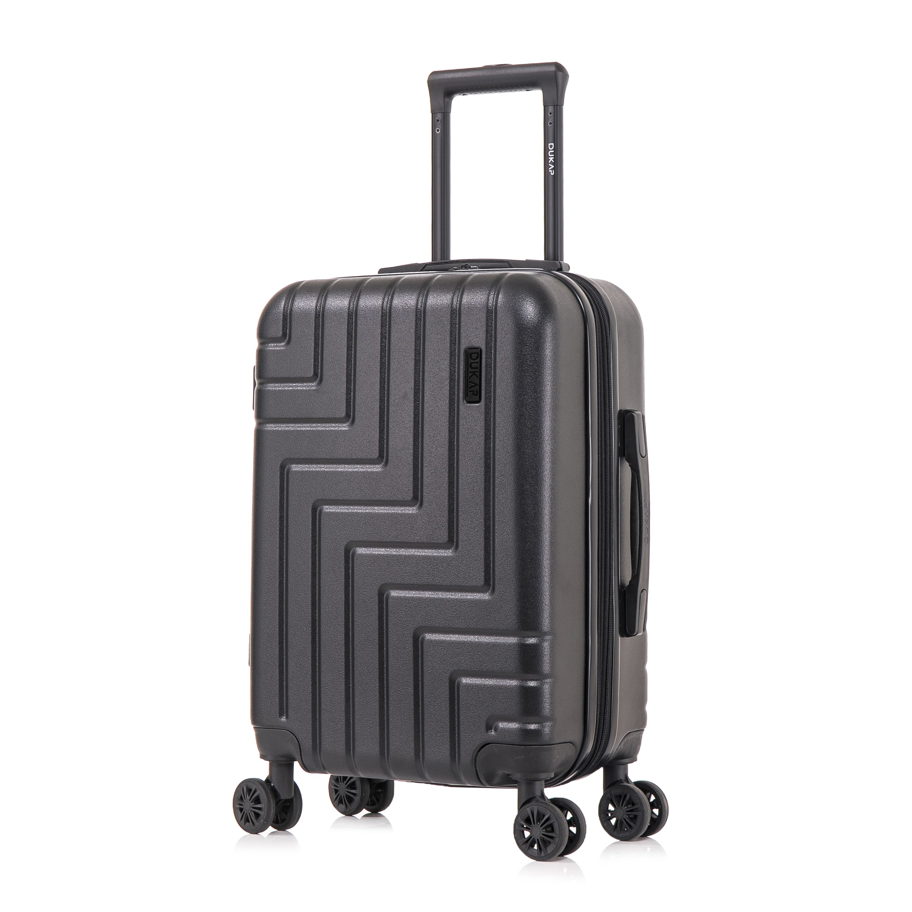 DUKAP - Zahav Lightweight Hardside Spinner Luggage 20" Carry-On - BLACK