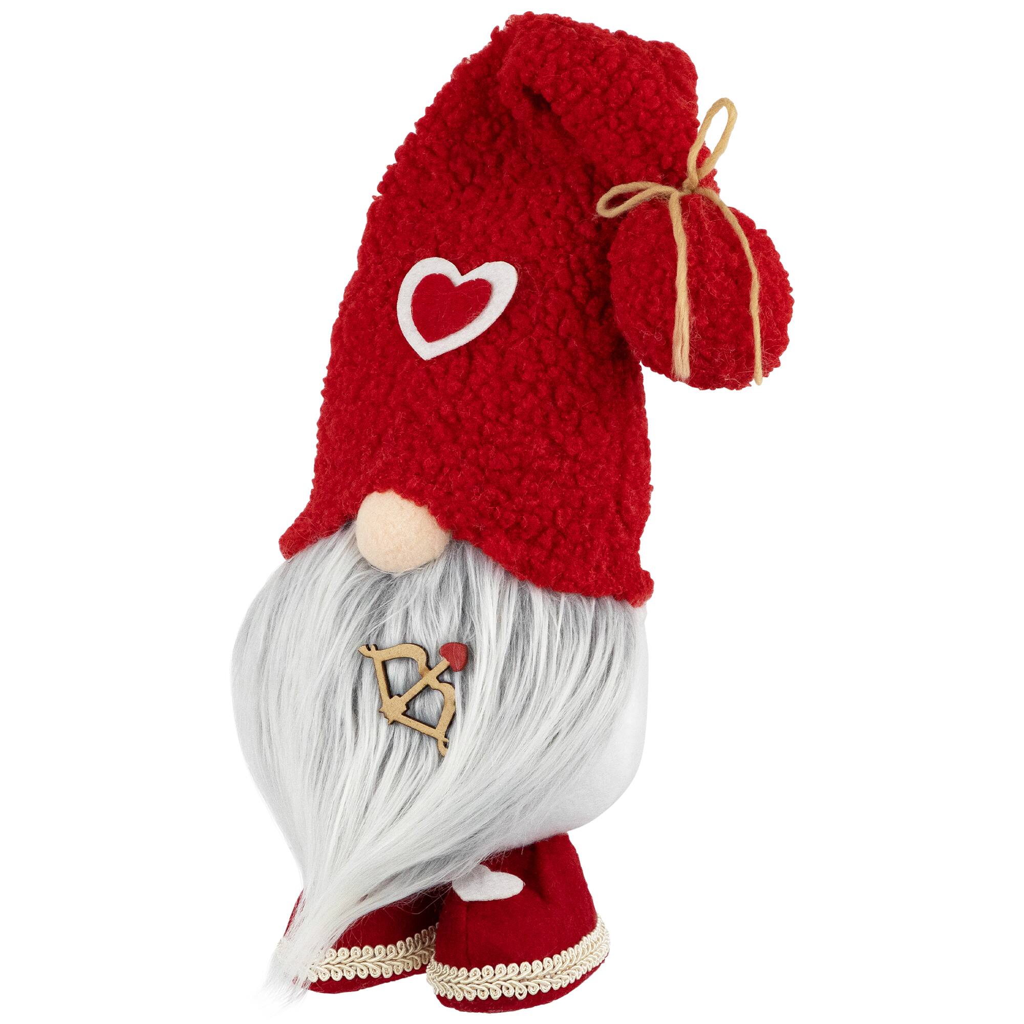 Alt View 2. Northlight - Valentine's Day Gnome Figurine with Bow and Arrow - 19.5" - Red - Red.