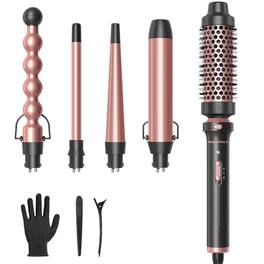 Vulpecula Spade - Wavytalk 5 in 1 Curling Wand Set, Multi Curl, Curling Wand Set with Thermal Brush and 4 Interchangeable Ceramic Curling