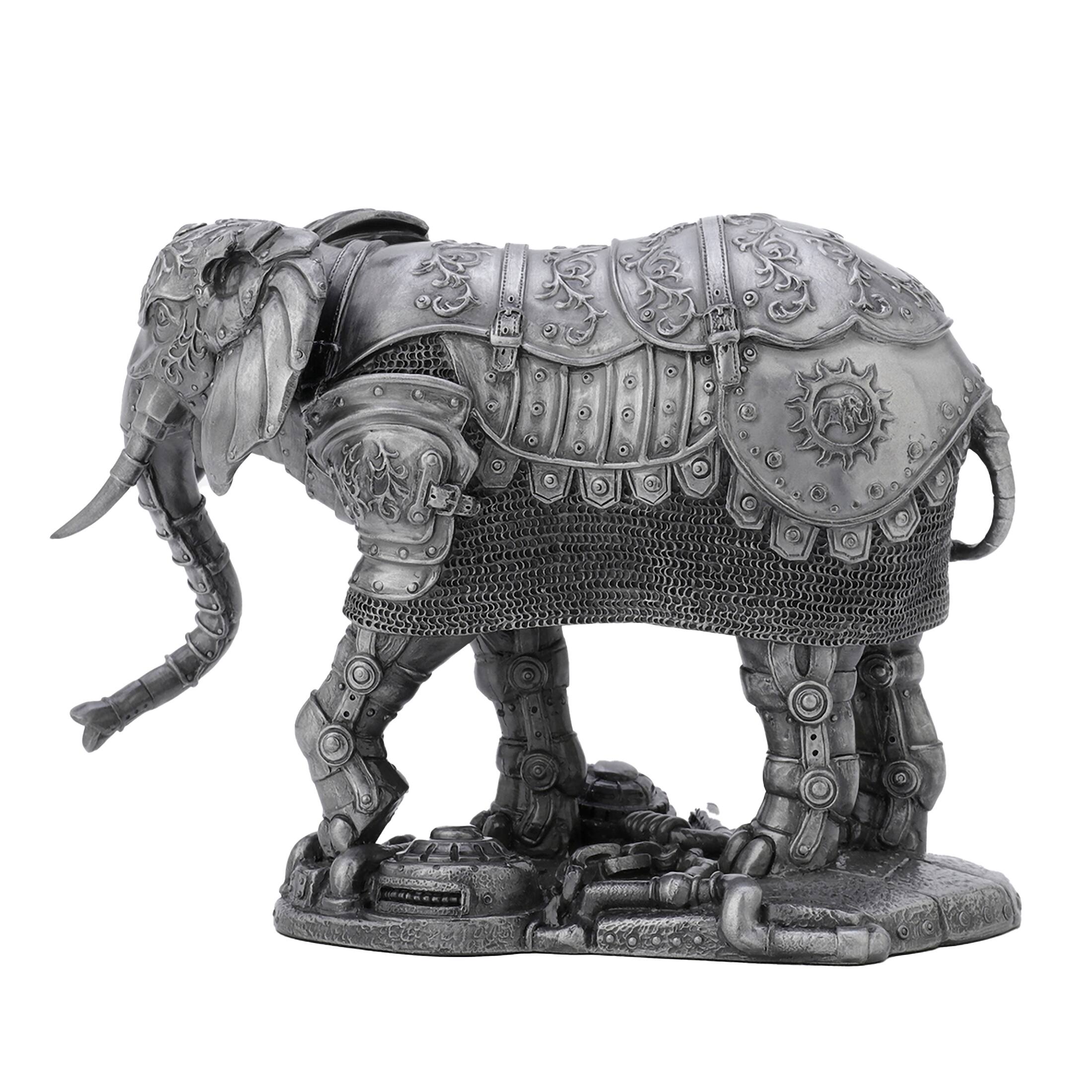 Alt View 5. Veronese Design - Veronese Design Steampunk Mechanical Elephant Cold Cast Pewter Effect Resin Statue - Bronze.