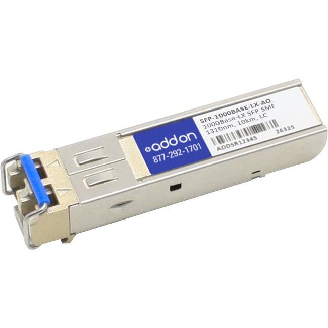 SFP-1000BASE-LX-AO  
SFP SMF LC  
1000Base-LX  
10km, 1310nm  
26325  
addon  
877-292-1701  
ADDSR12345