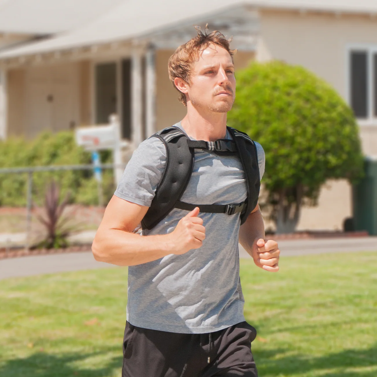 Alt View 3. ProsourceFit - ProsourceFit Weighted Vest, 12 lbs - Black.