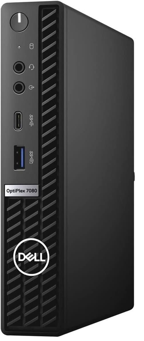 Refurbished Excellent - Refurbished Dell Optiplex 7080 Micro Intel i5-10500T 32GB 512GB SSD Windows 11 Pro - Black