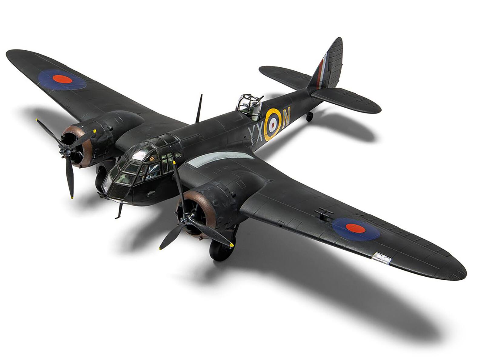 Alt View 1. Airfix - Level 2 Model Kit Bristol Blenheim Mk.IF Aircraft with 2 Scheme Options 1/72 Plastic Model Kit by Airfix - Multi.