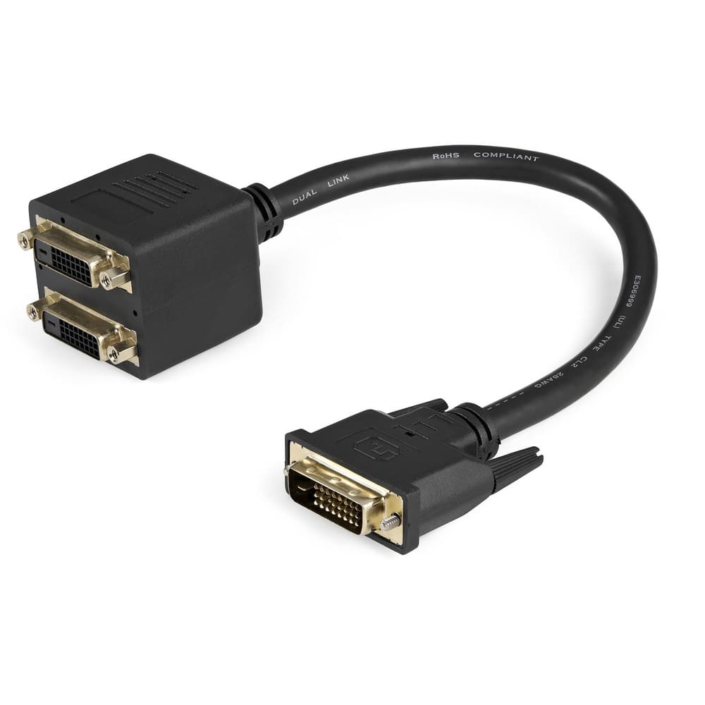 StarTech.com - 1 ft DVI-D to 2x DVI-D Digital Video Splitter Cable - M/F