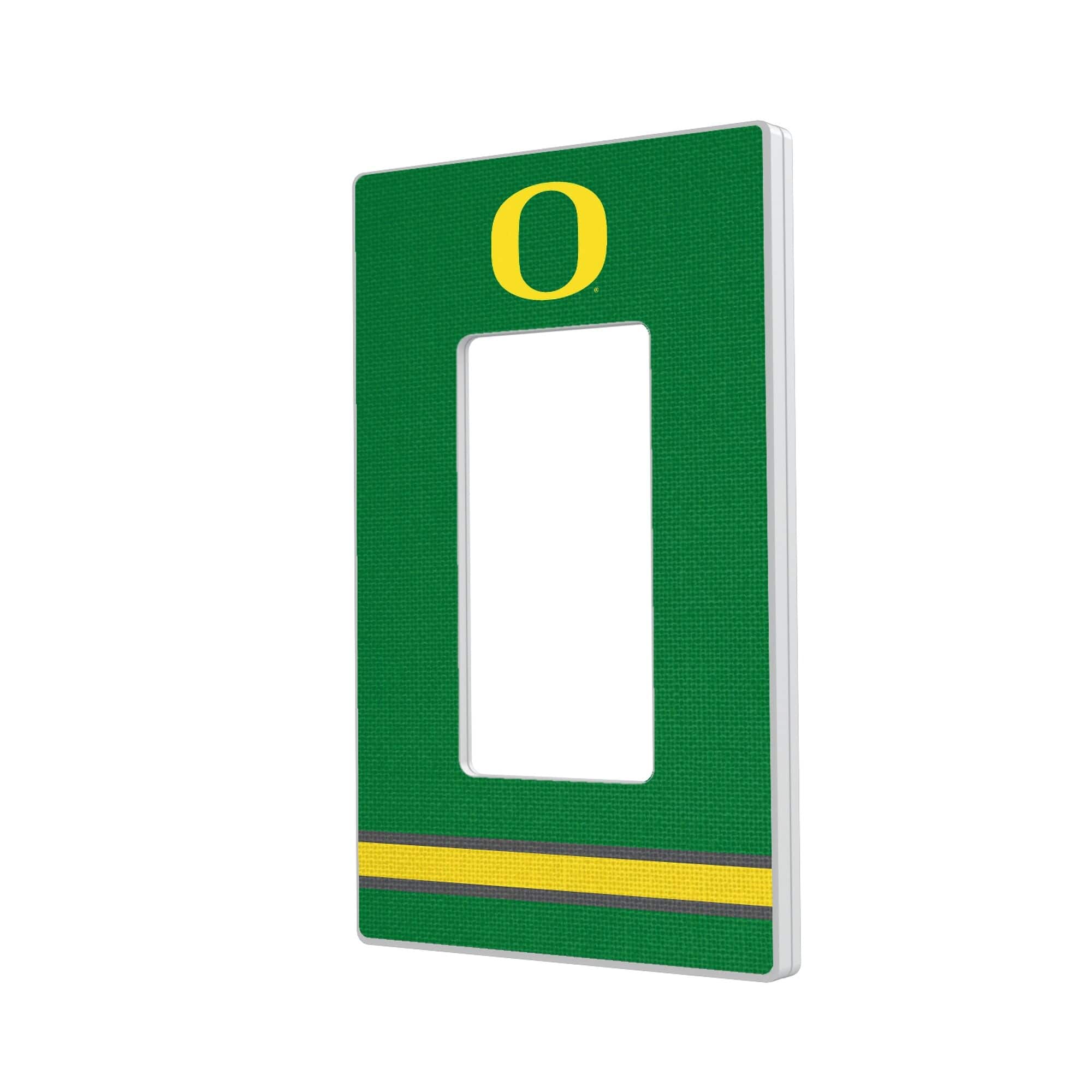 Keyscaper - Oregon Ducks Stripe Design Single Rocker Light Switch Plate - Multicolor