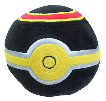 Front. Pokémon - Pokemon 5 Inch Plush Poke Ball | Luxury Ball - Black.