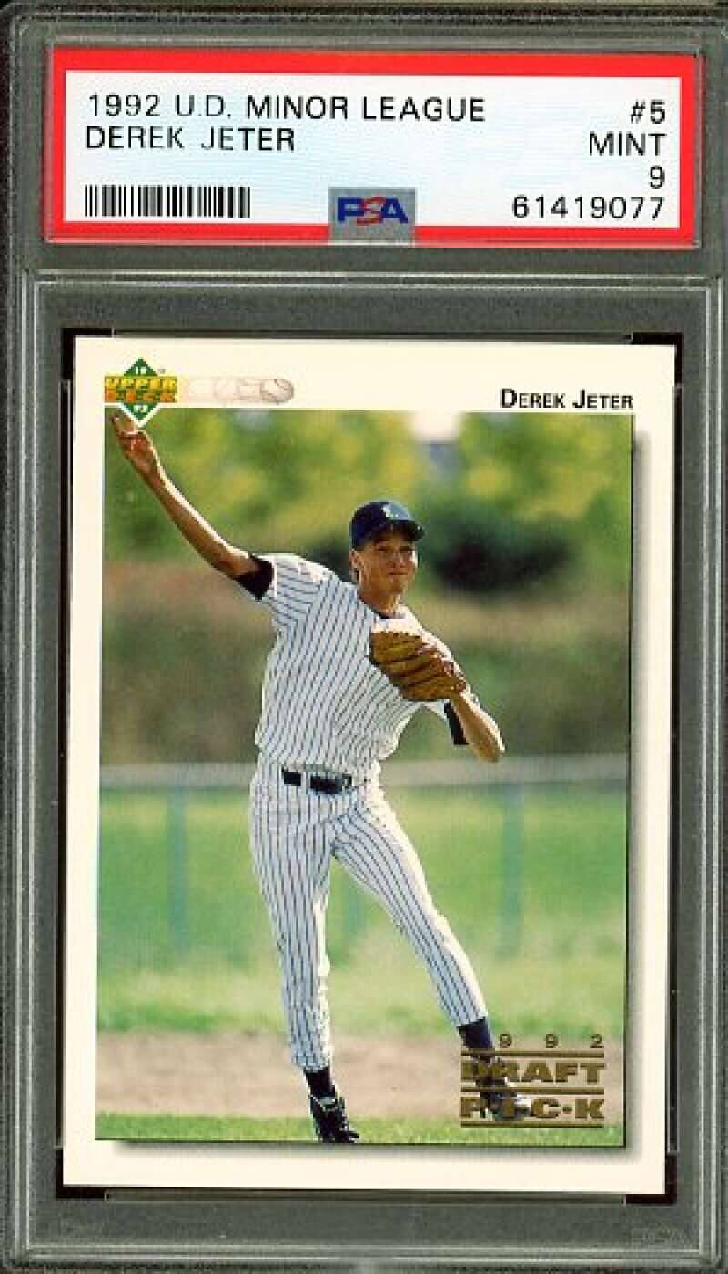 1992 U.D. MINOR LEAGUE #5 DEREK JETER MINT 9 PSA 61419077 DEREK JETER 992 9 9 2 RAFT FLC-K