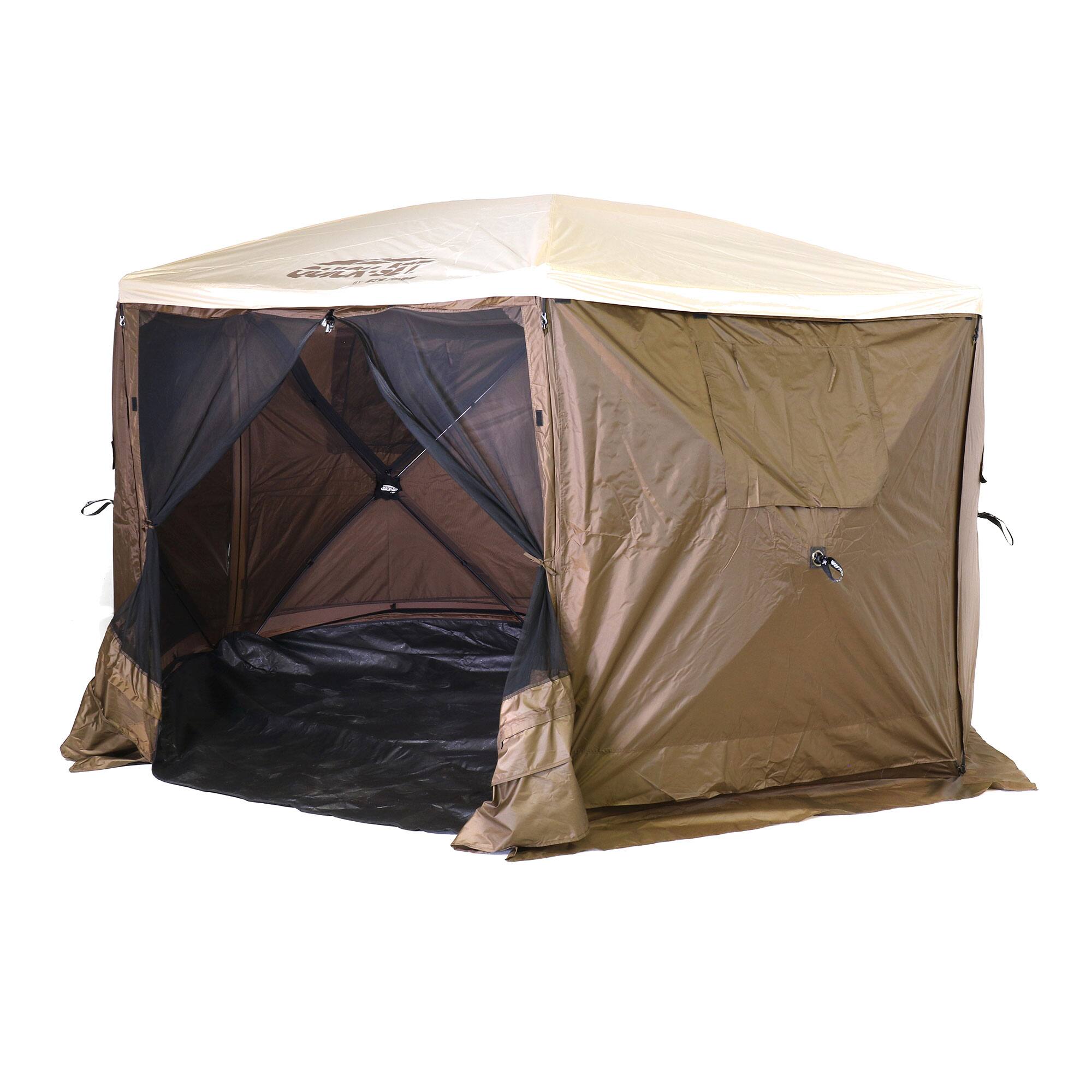 Alt View 8. Clam - CLAM Quick-Set Escape Sky Camper 11.5 Ft Portable Outdoor Canopy Shelter, Brown - Brown.