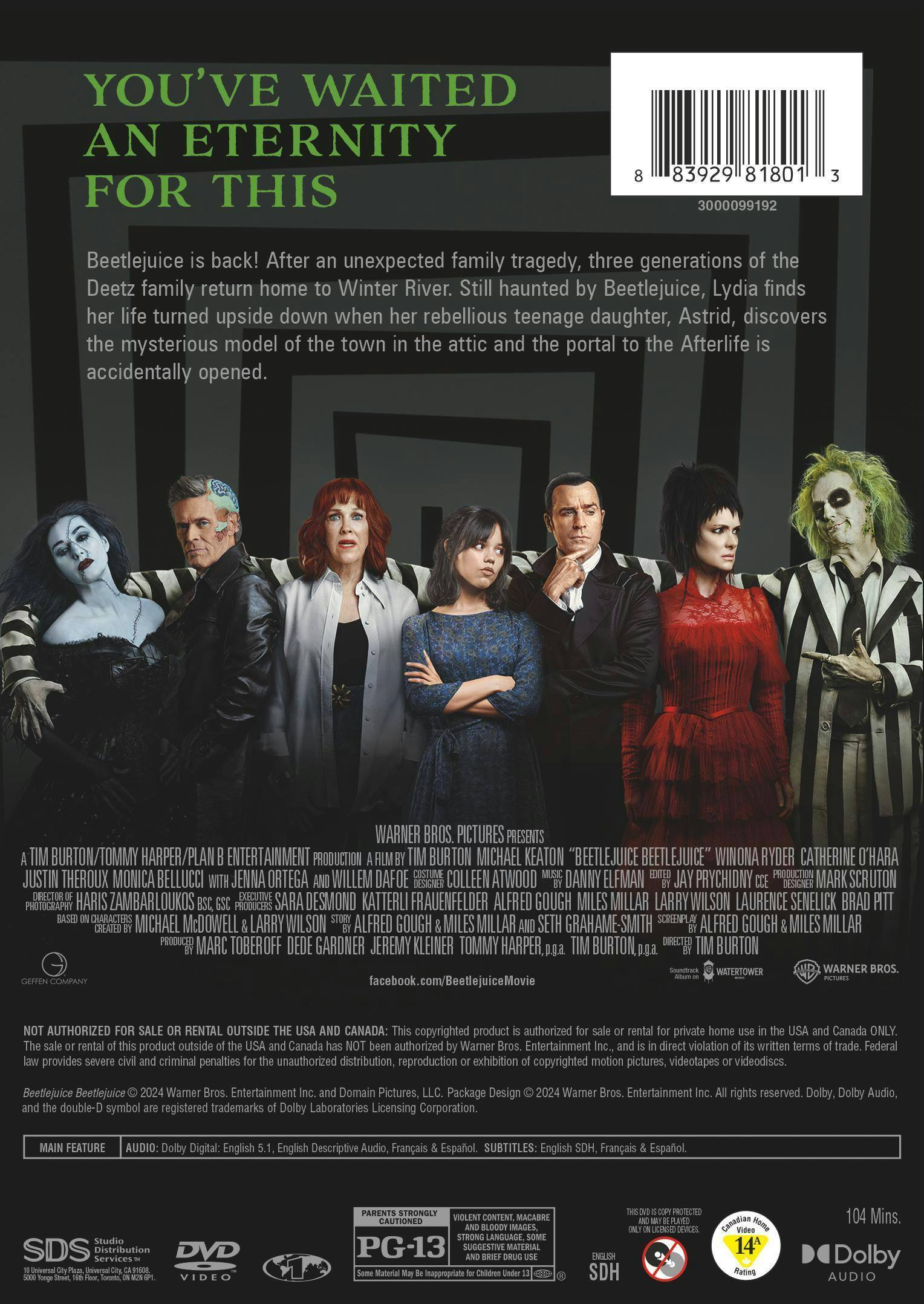 Back. Beetlejuice Beetlejuice [DVD].