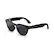 Front. Ray-Ban Meta - Ray-Ban Meta Headliner Low Bridge (Gen 2) glasses w/ Meta AI, Audio, Photo Compatibility - Transitions Sapphire lenses - Shiny Black.