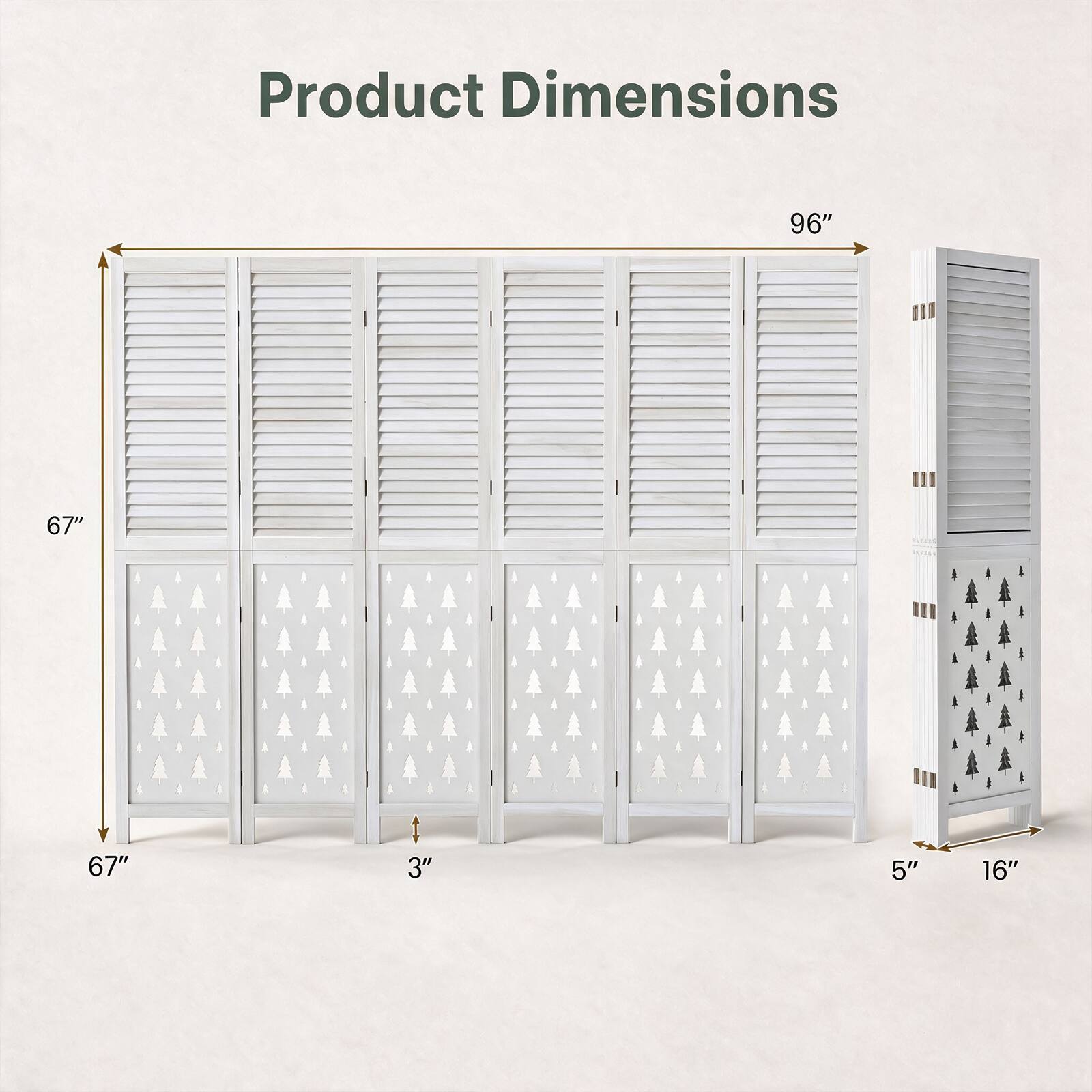 Product Dimensions
96"
67"
67"
3"
5"
16"