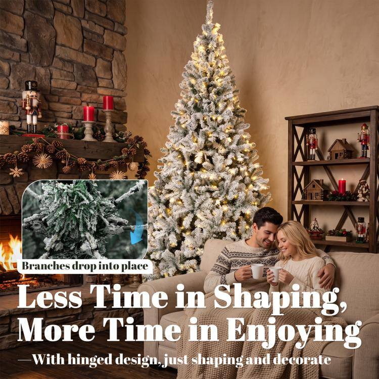 Branches drop into place  
Less Time in Shaping, More Time in Enjoying  
—With hinged design, just shaping and decorate