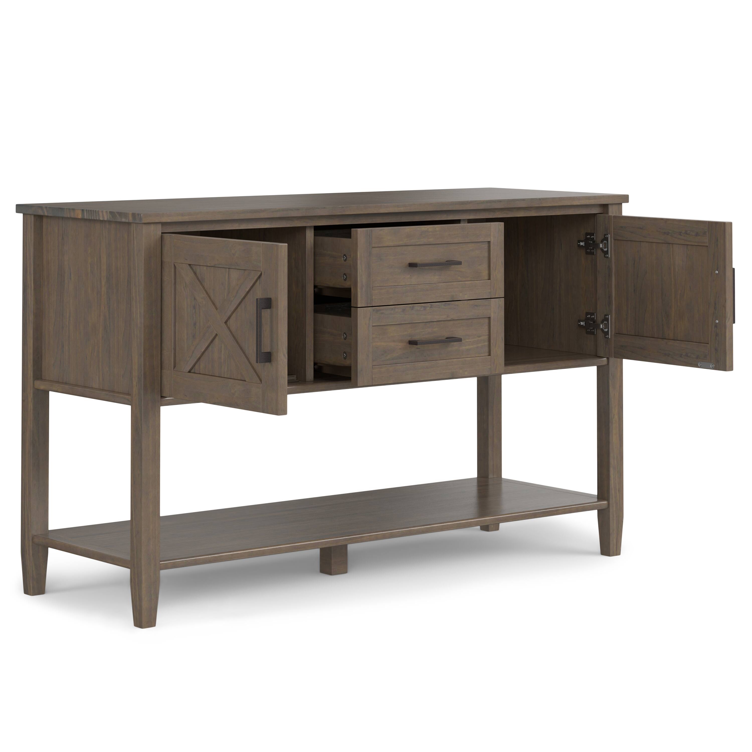 Back. Simpli Home - Ela SOLID WOOD 48 inch Wide Transitional Console Table in Smoky Brown - Smoky Brown.