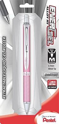 Pentel - EnerGel Alloy Retractable Gel Pens, Medium Point, 0.7mm - Black Ink