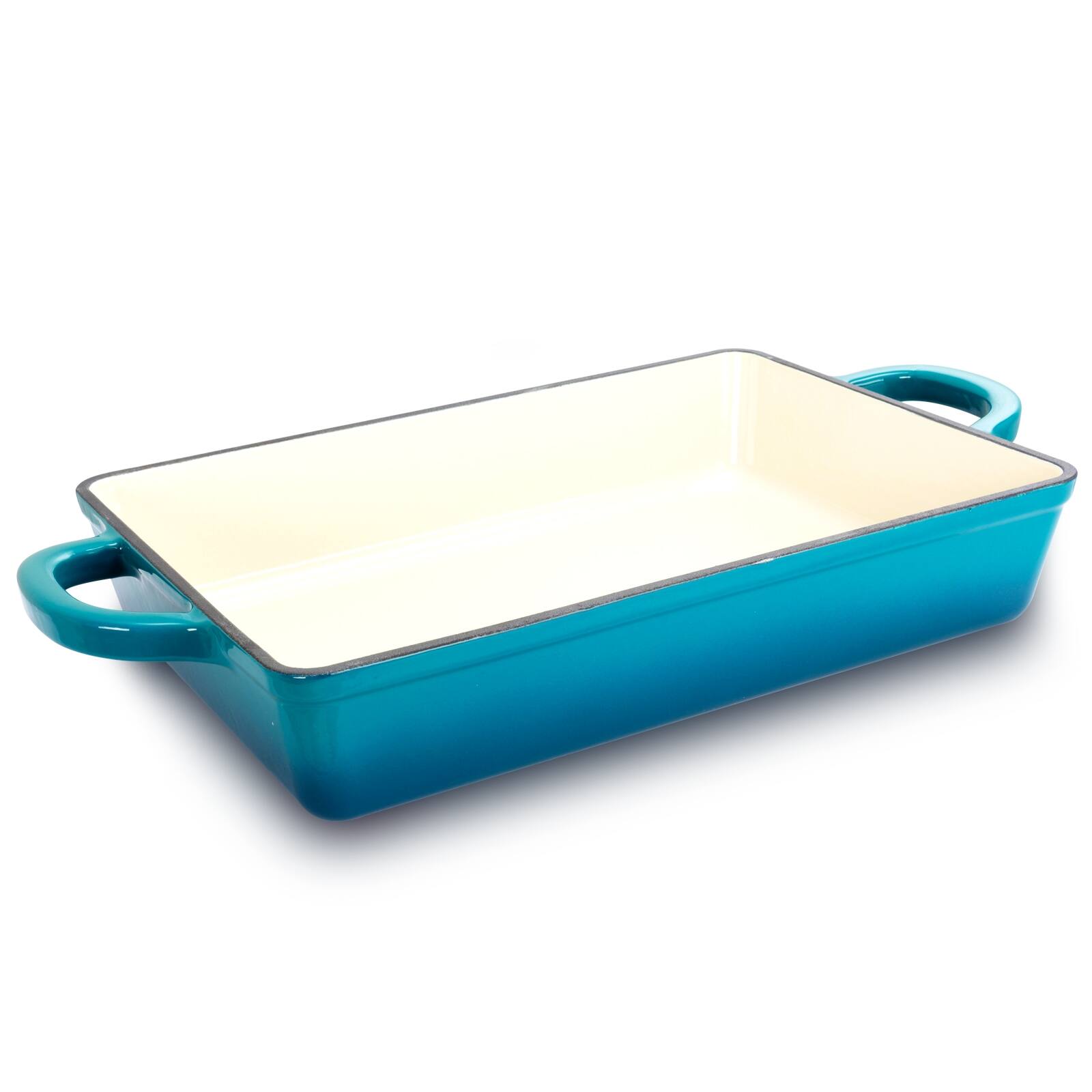 Alt View 8. Crock-Pot - Crock Pot Artisan 13 in. Enameled Cast Iron Lasagna Pan in Teal Ombre - Teal Ombre.