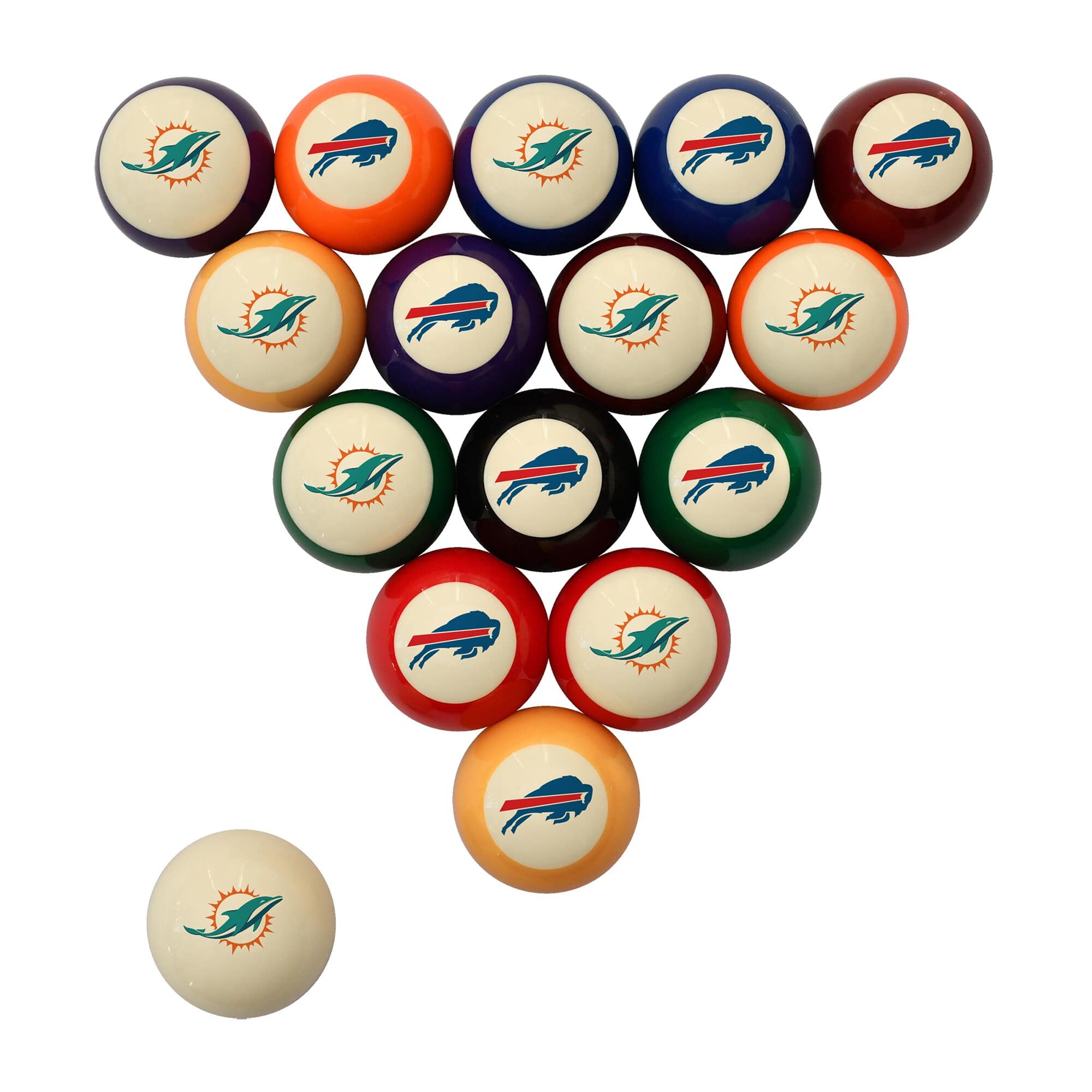Imperial - Miami Dolphins vs. Buffalo Bills Rivalry Retro Billiard Ball Set - Multicolor price history on PriceWatchPro
