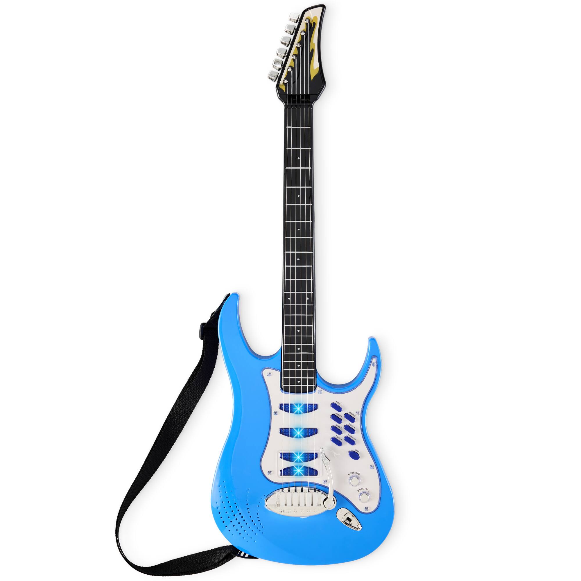 Alt View 3. Best Choice Products - Best Choice Products Kids Electric Musical Guitar Toy Play Set w/ 6 Demo Songs, Whammy Bar, Microphone - Electric Blue - Electric Blue.