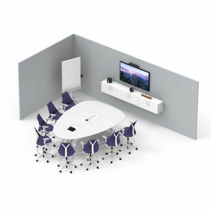 Alt View 2. Logitech - Logitech Medium Microsoft Teams Rooms with Tap + Rally System + ASUS® NUC - For Collaboration Space, Video - Graphite.