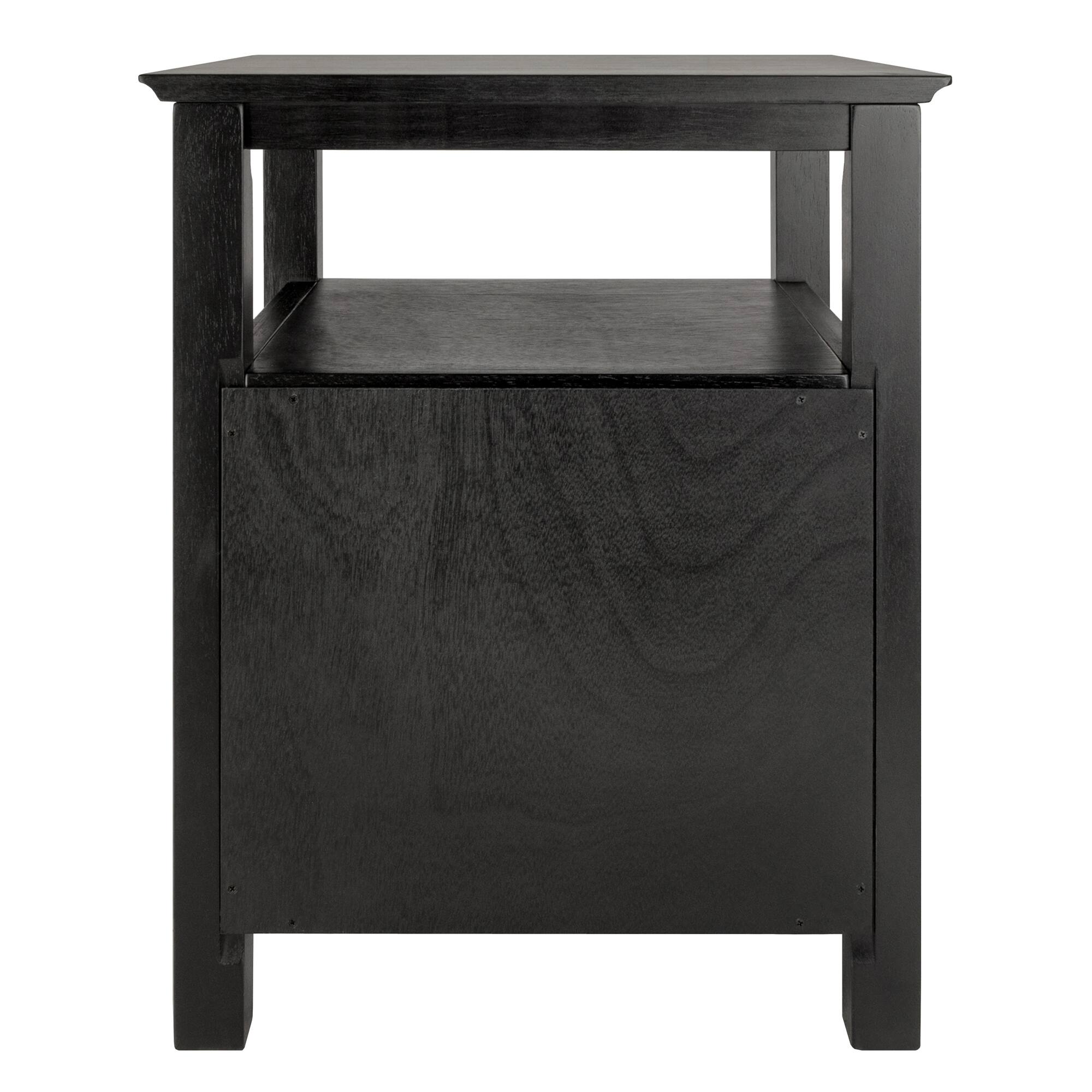 Alt View 1. Winsome Wood - Timber Accent Table, Nightstand - Black.