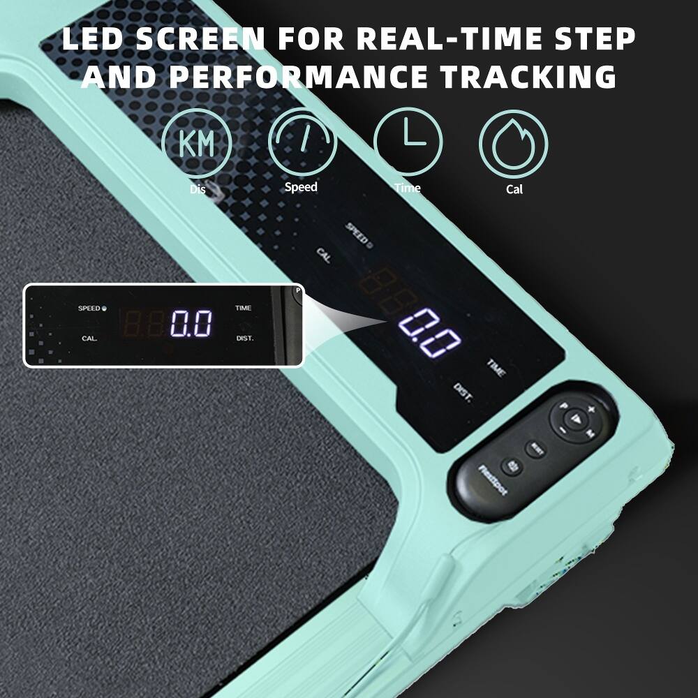 LED SCREEN FOR REAL-TIME STEP AND PERFORMANCE TRACKING

KM
Dis
Speed
Time
Cal

SPEED 8.80.0 CAL
TIME DIST.
CAL 0.0 TIME DIST.