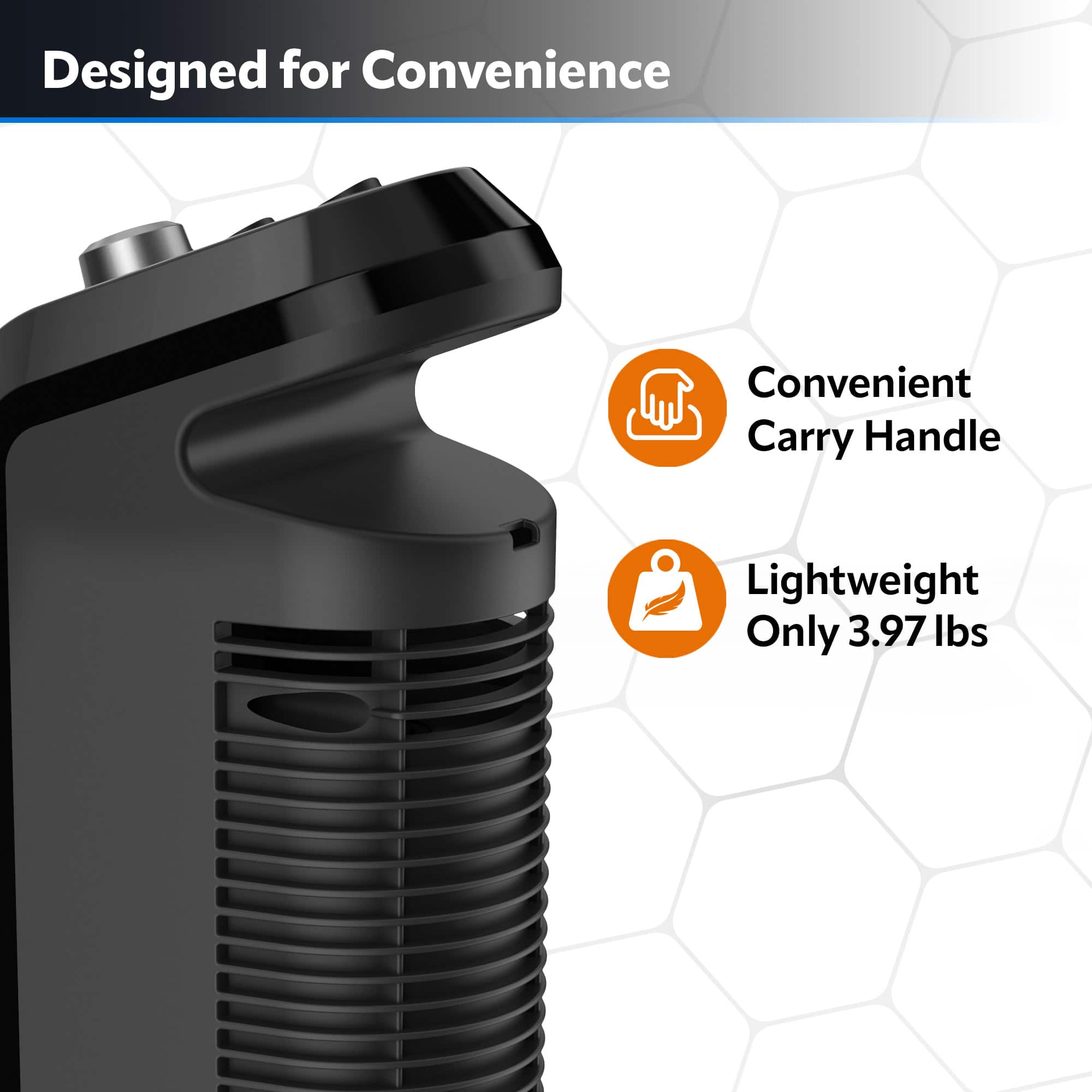 Designed for Convenience: Convenient Carry Handle Lightweight Only 3.97 lbs