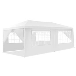 Kadyn - 10 x 20 Feet 6 Sidewalls Canopy Tent with Carry Bag-White, Outdoor Gazebo Wedding Party Tent Canopy Tent