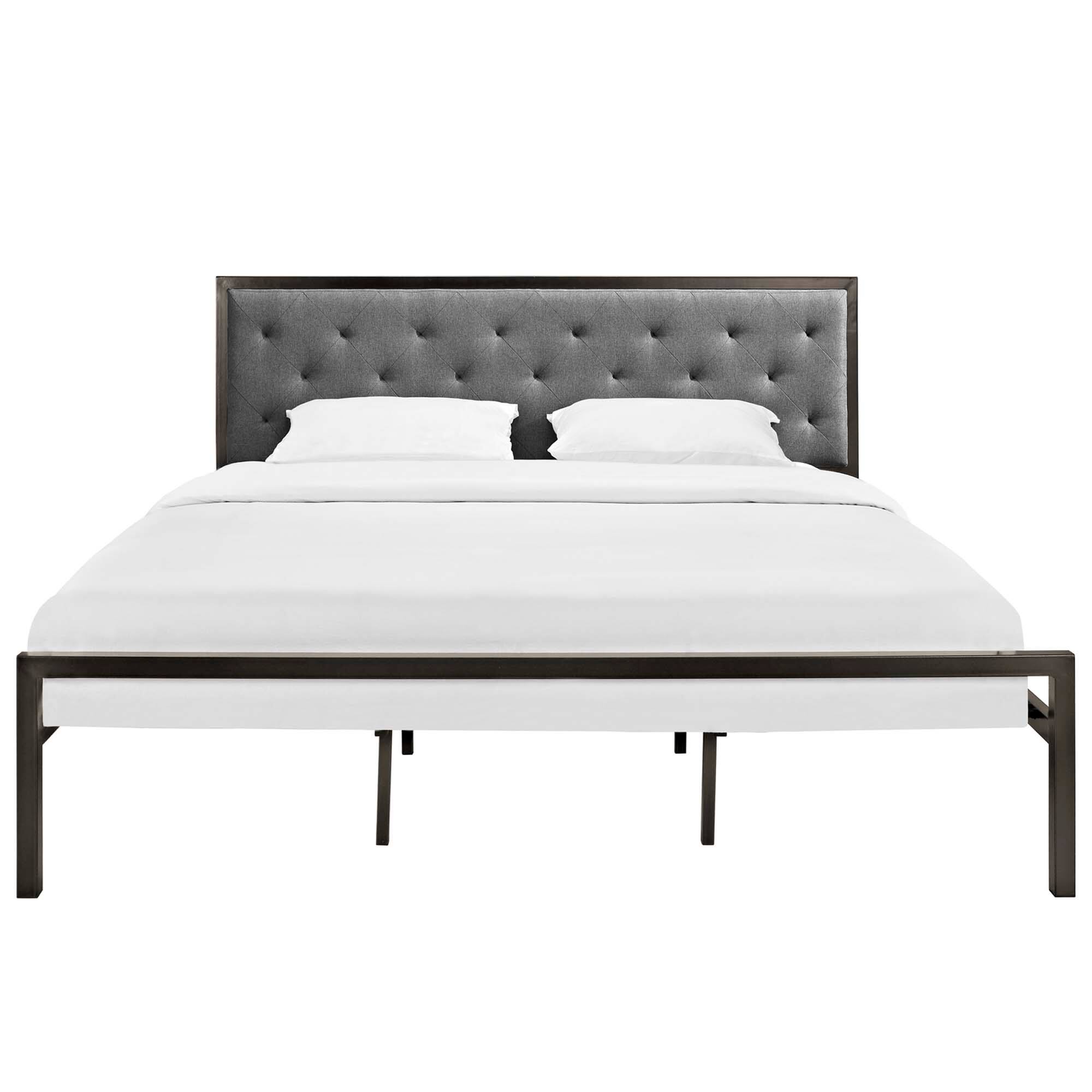Alt View 1. Modway - Ollie Twin Bed Frame - Silver.