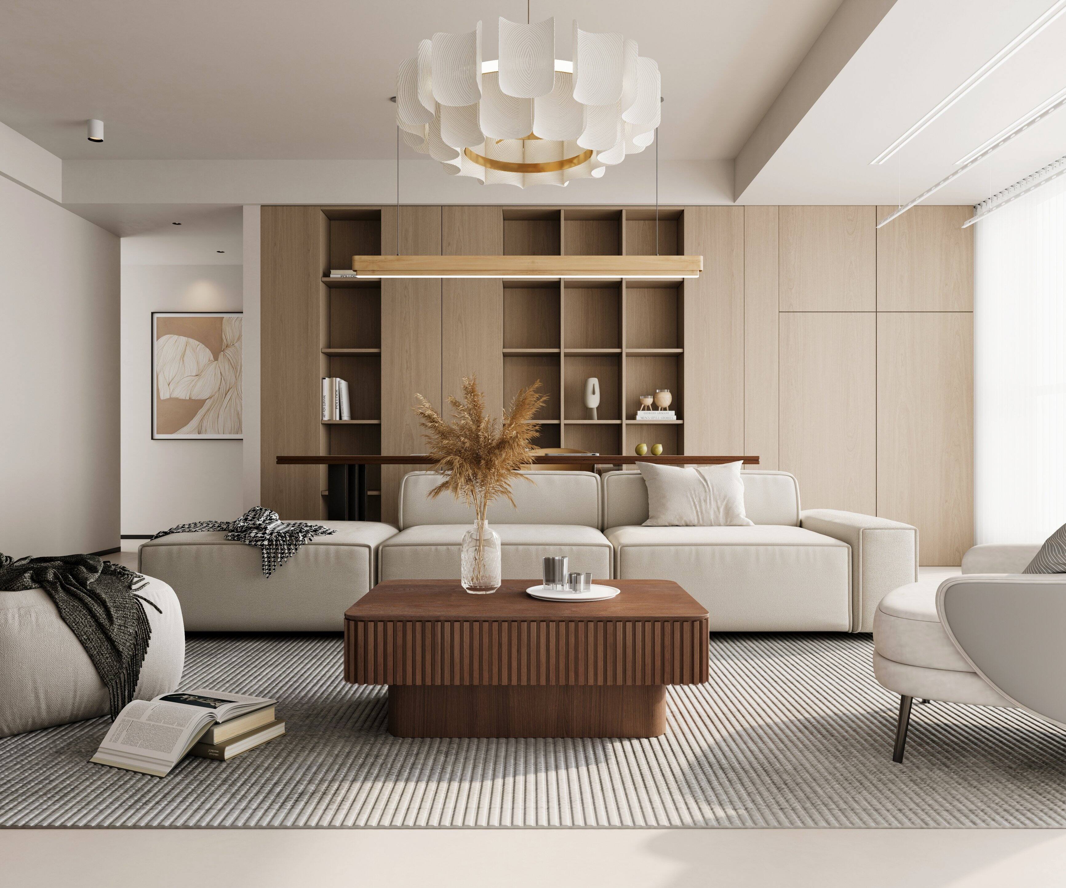Alt View 4. Loheer - Loheer Walnut Lift Top Coffee Table Fluted Wood Storage Center Table Adjustable Height - Walnut.