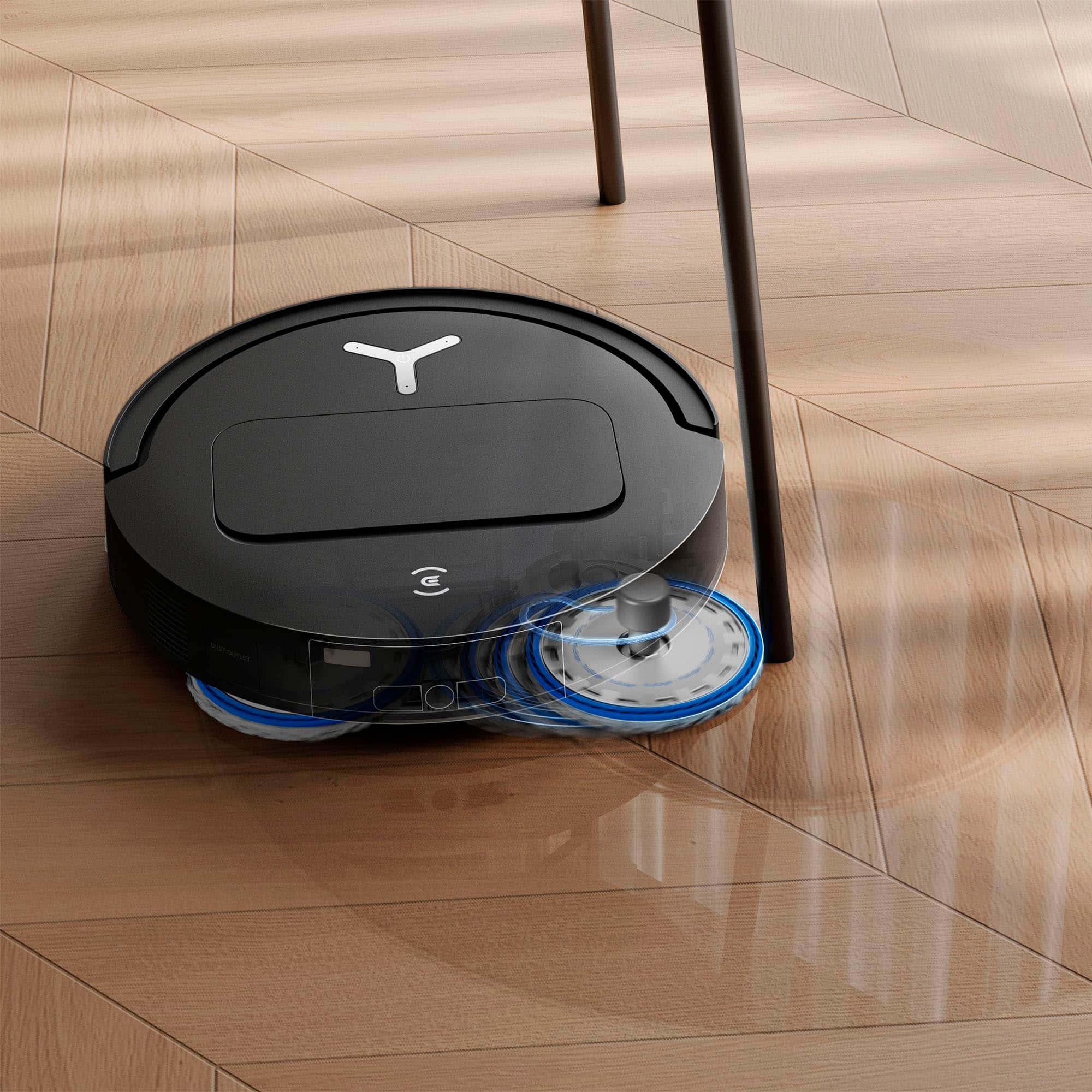 Alt View 3. ECOVACS Robotics - T50 OMNI Robot Vacuum and Spinning Mop plus Auto-Cleaning Station - Black.