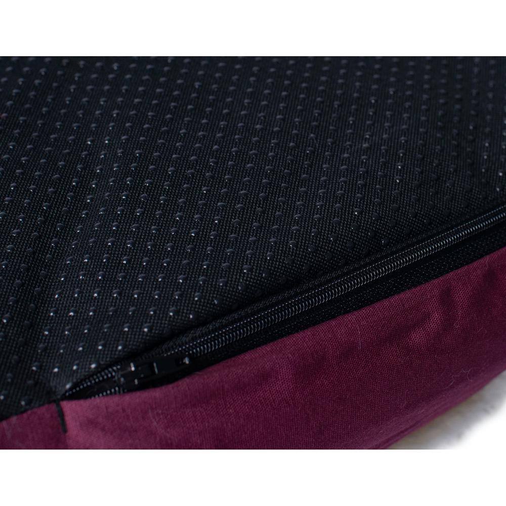 Alt View 1. Armarkat - Double Extra Large Pet Bed Mat With Poly Fill Cushion In Ivory and Burgundy - White.