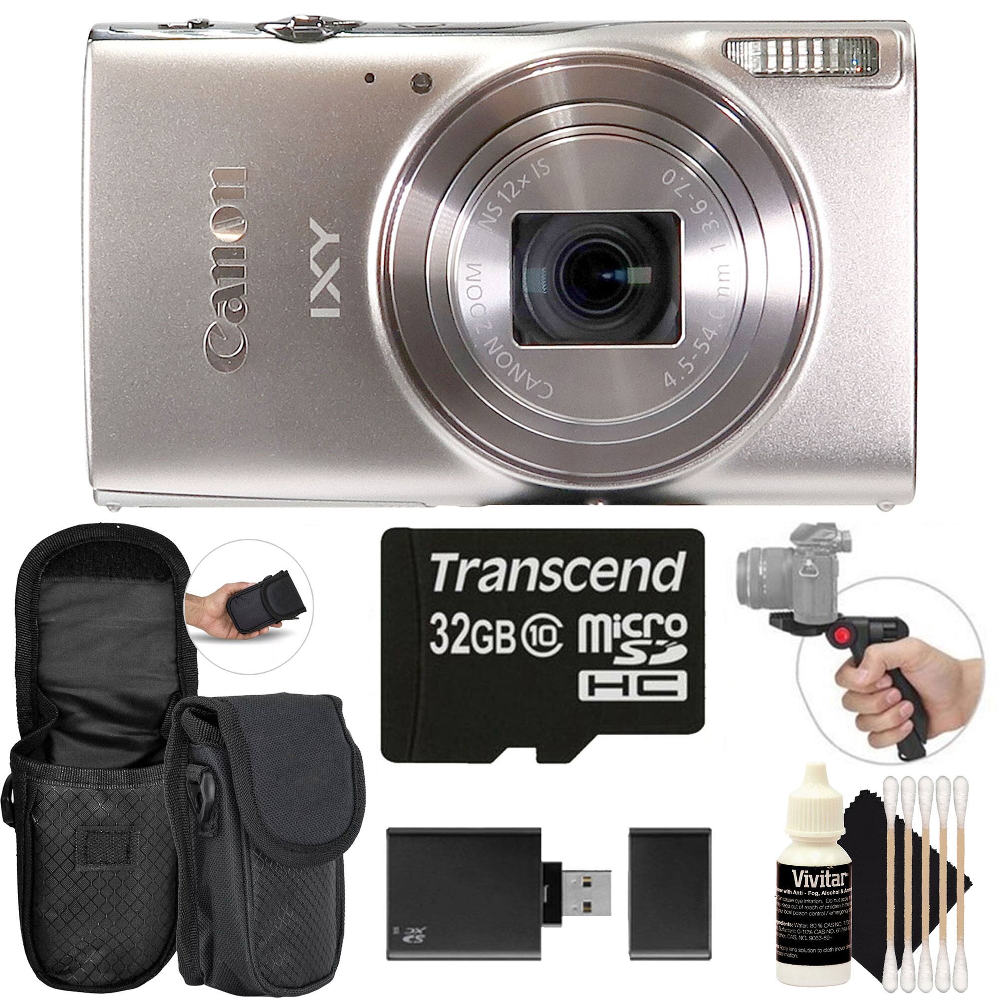 Canon IXY IS 12x NS ZOOM  
Canon 3.6-7.0 1 mm 4.5-54  
Transcend 32GB Micro SDHC  
Vivitar