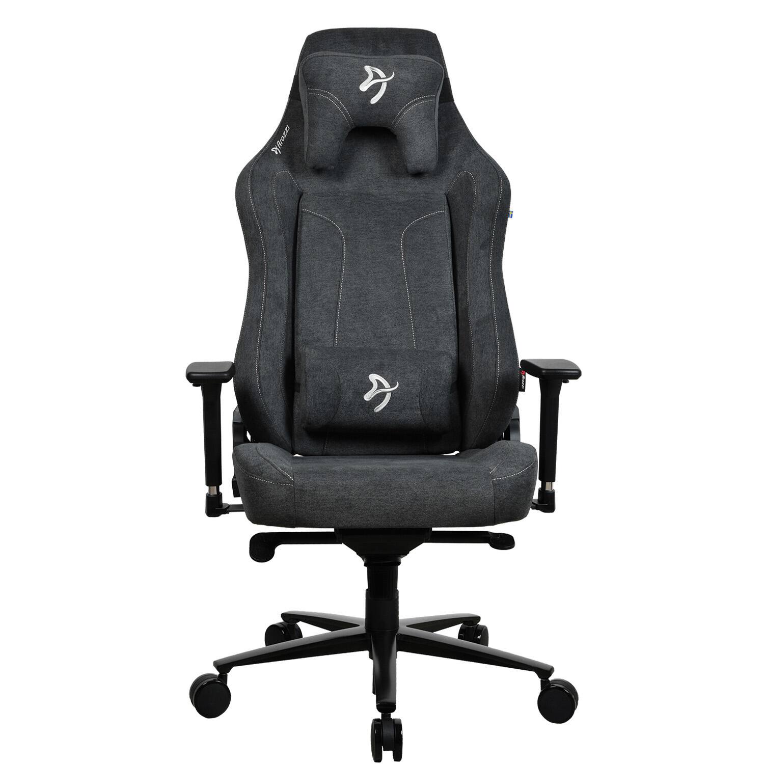 Angle. Arozzi - Vernazza Series XL Soft Fabric Gaming Chair - Dark Grey.
