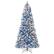 Front. Gymax - Gymax 8 FT Pre-Lit Artificial Christmas Tree Blue Hinged Xmas Tree w/ 1458 Frosted PVC Branch Tips - Blue.