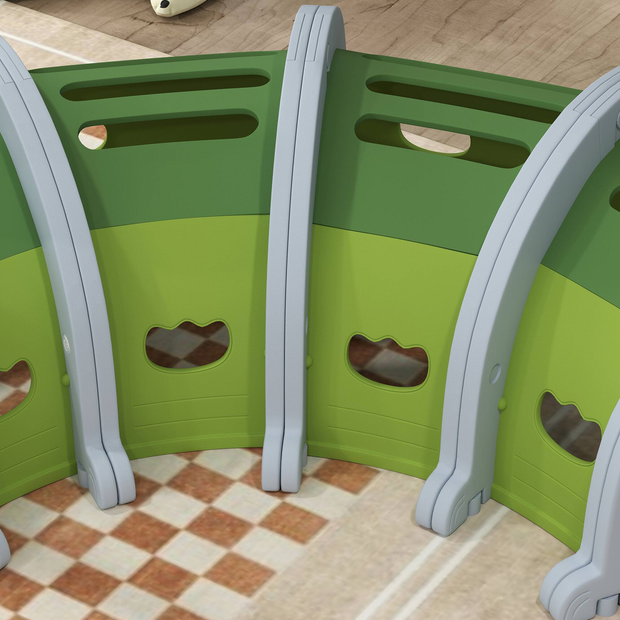 Alt View 5. Qaba - Crocodile Tunnel, Toddler Tunnel for Crawl and Climb, Kids' Play Structure Indoor Outdoor, 4 Sections.