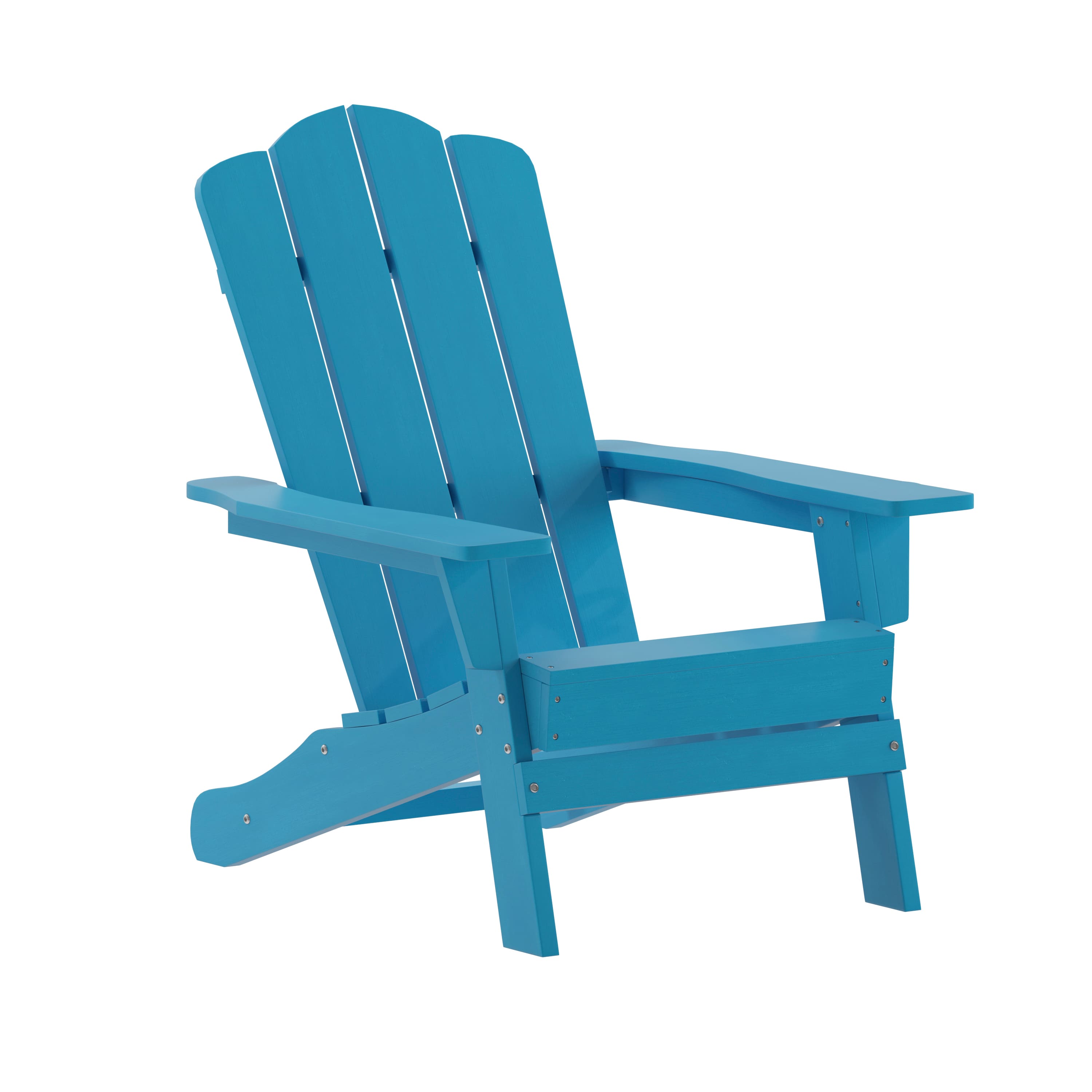 Emma + Oliver - Tiverton Set of 4 Adirondack Chairs with Cup Holders, Weather Resistant HDPE Adirondack Chairs - Blue price history on PriceWatchPro