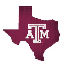 Fan Creations - Texas A&M Aggies 12" Logo State Sign - Multicolor