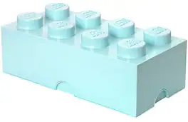 Room Copenhagen - LEGO Storage Brick with 8 Knobs, Aqua Blue - COLLECTIBLES - Multicolor