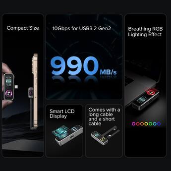 Zike Z791C 1TB USB C Expansion Memory Card, PD3.0, 990 MB/s, LCD Zike Z791C 1TB USB C Expansion Memory Card, PD3.0, 990 MB/s, LCD