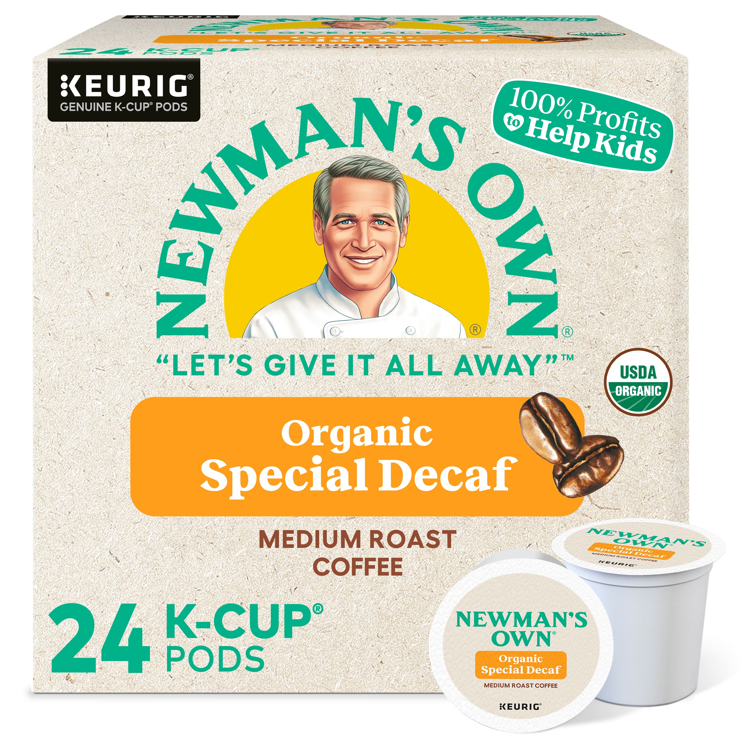 Newman's Own Organic Special Decaf Medium Roast Coffee is a product that offers a delicious and healthy coffee option. The coffee is made from organic ingredients and is medium roasted, providing a rich and smooth flavor. The product comes with 24 K-Cups, making it a convenient option for those who want to enjoy a cup of coffee without the hassle of brewing. Additionally, the company donates 100% of its profits to help kids, making it a socially responsible choice.
