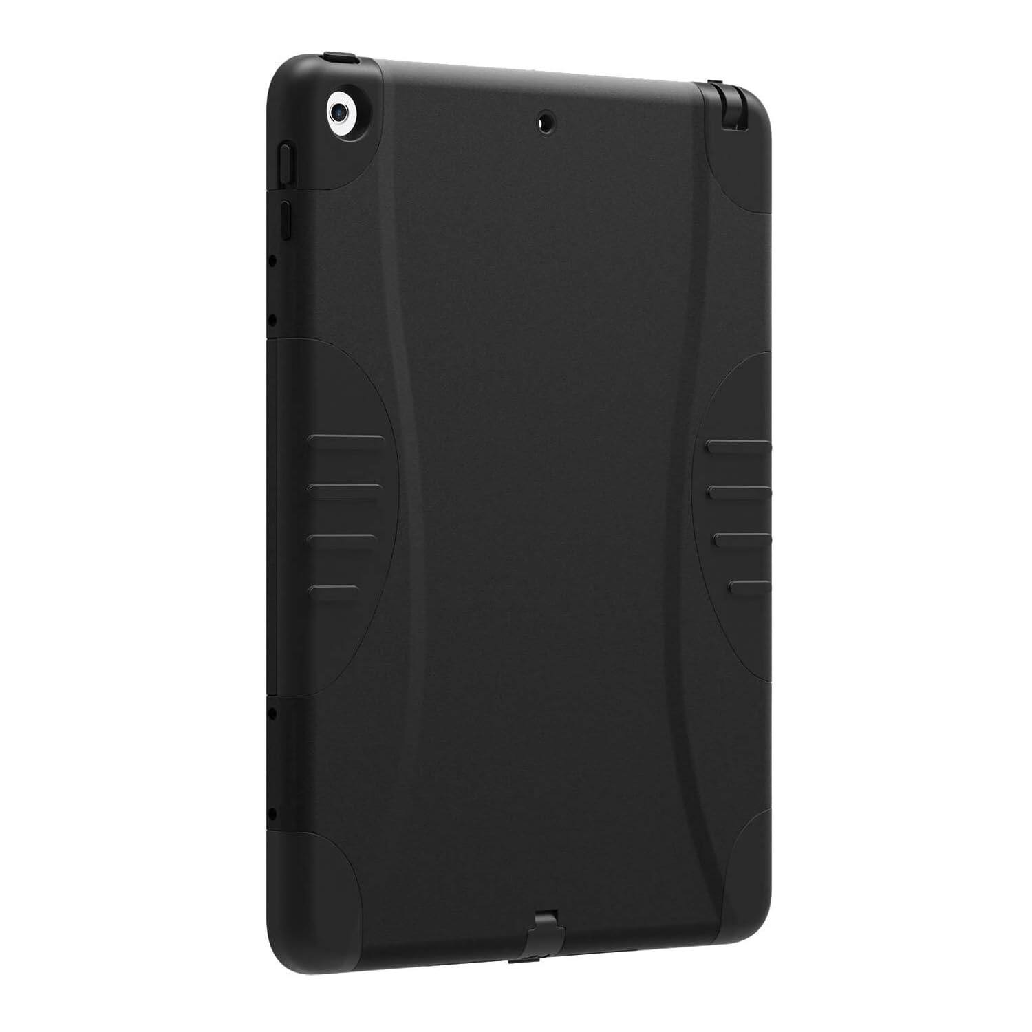 Back. Verizon Wireless - Verizon Rugged Heavy-Duty Hybrid Case with Built-In Screen Protector For Apple iPad Pro 12.9-inch, 2nd Generation (A1670 - Black.