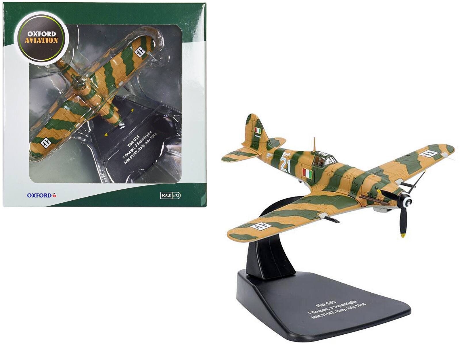 OXFORD AVIATION

Fiat G55 Squadriglia 1944
1 Gruppo, 3 July 1944
MM.9147 Italy

SCALE 1:72

Fiat G55 Squadriglia
1 Gruppo, 3 July 1944
MM.9147 Italy