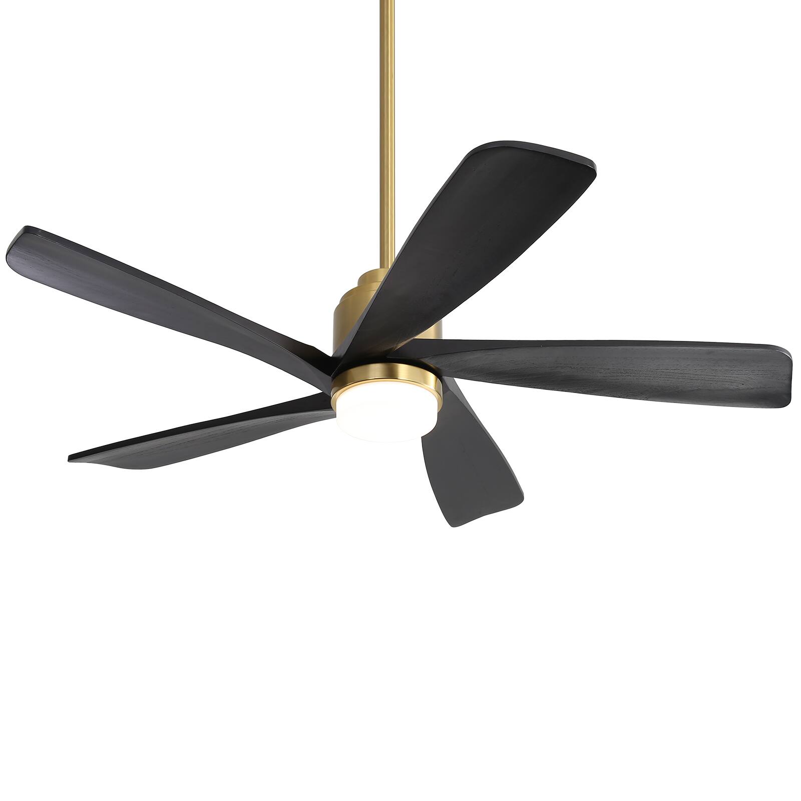 Alt View 4. Sofucor - Sofucor Smart Ceiling Fan with Lights and Remote/APP Control Work with Alexa/Google 52 Inch Bedroom Kitchen Ceiling Fan - Gold Black.