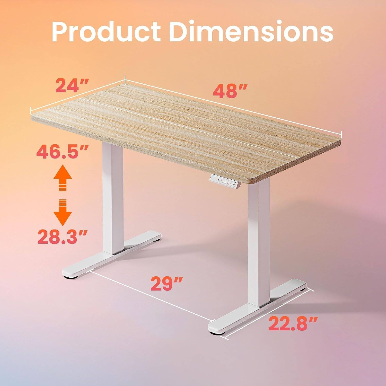 Product Dimensions
24"
48"
46.5"
28.3"
29"
22.8"