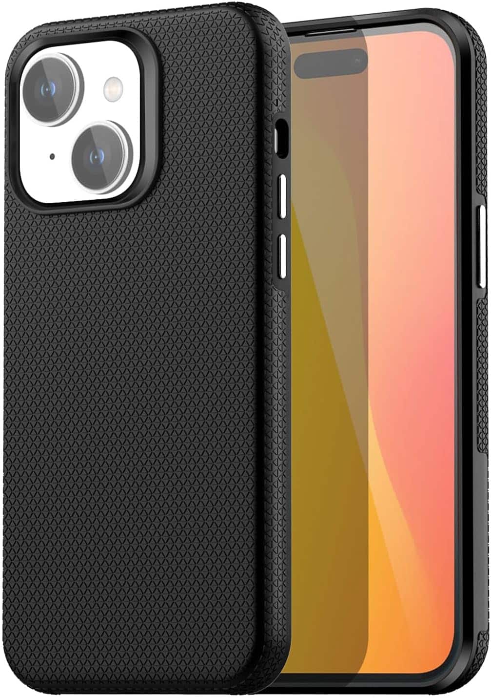 Entronix - Rugged Case for iPhone 15 Plus - Shockproof and Anti-Slip Design - Red