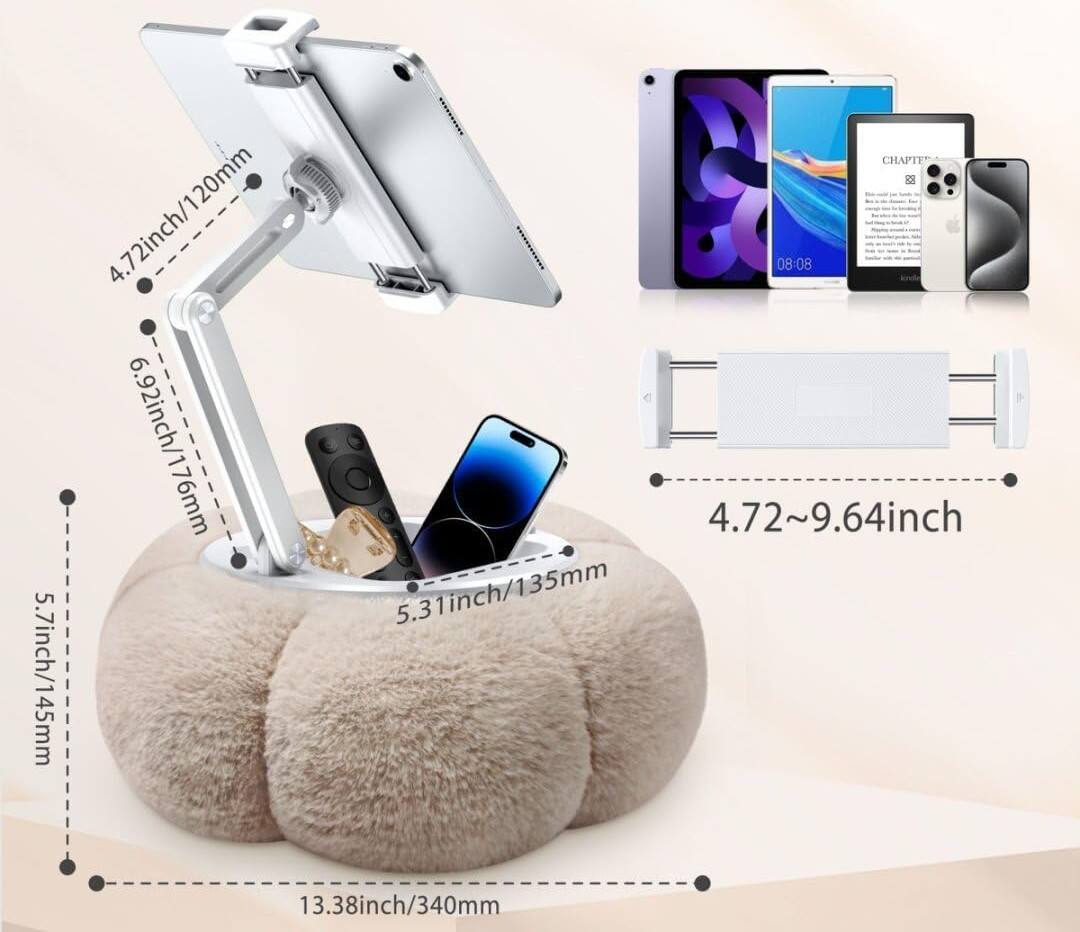 4.72 inch/120mm  
6.92 inch/176mm  
5.7 inch/145mm  
5.31 inch/135mm  
13.38 inch/340mm  
4.72~9.64 inch