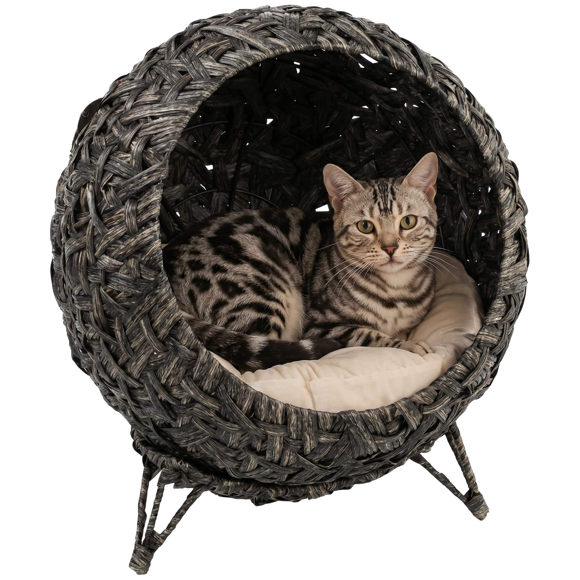 Pawhut - Cat Bed - Gray